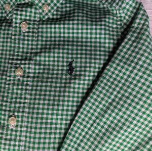 EUC...Ralph Lauren Gingham Button-Down Shirt Size 4T